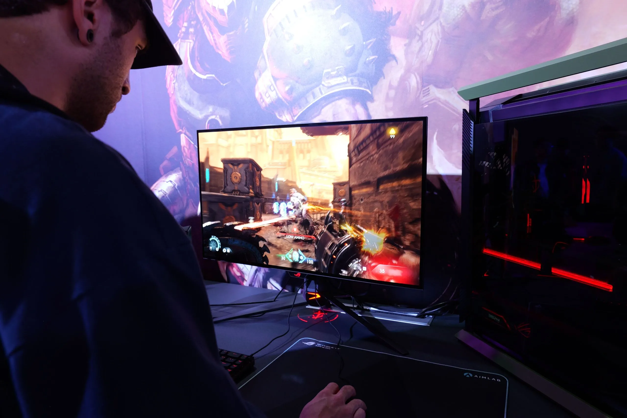 Game Doom The Dark Ages hiển thị đồ họa ấn tượng trên PC, minh họa công nghệ DLSS 4