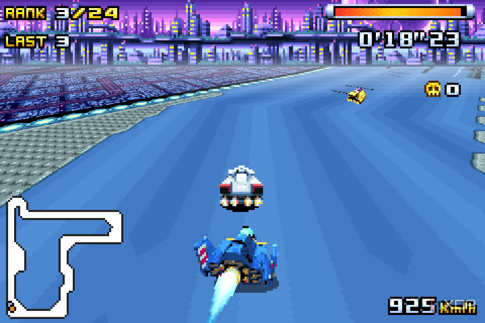 Game F-Zero: Maximum Velocity trên trình giả lập mGBA của Game Boy Advance