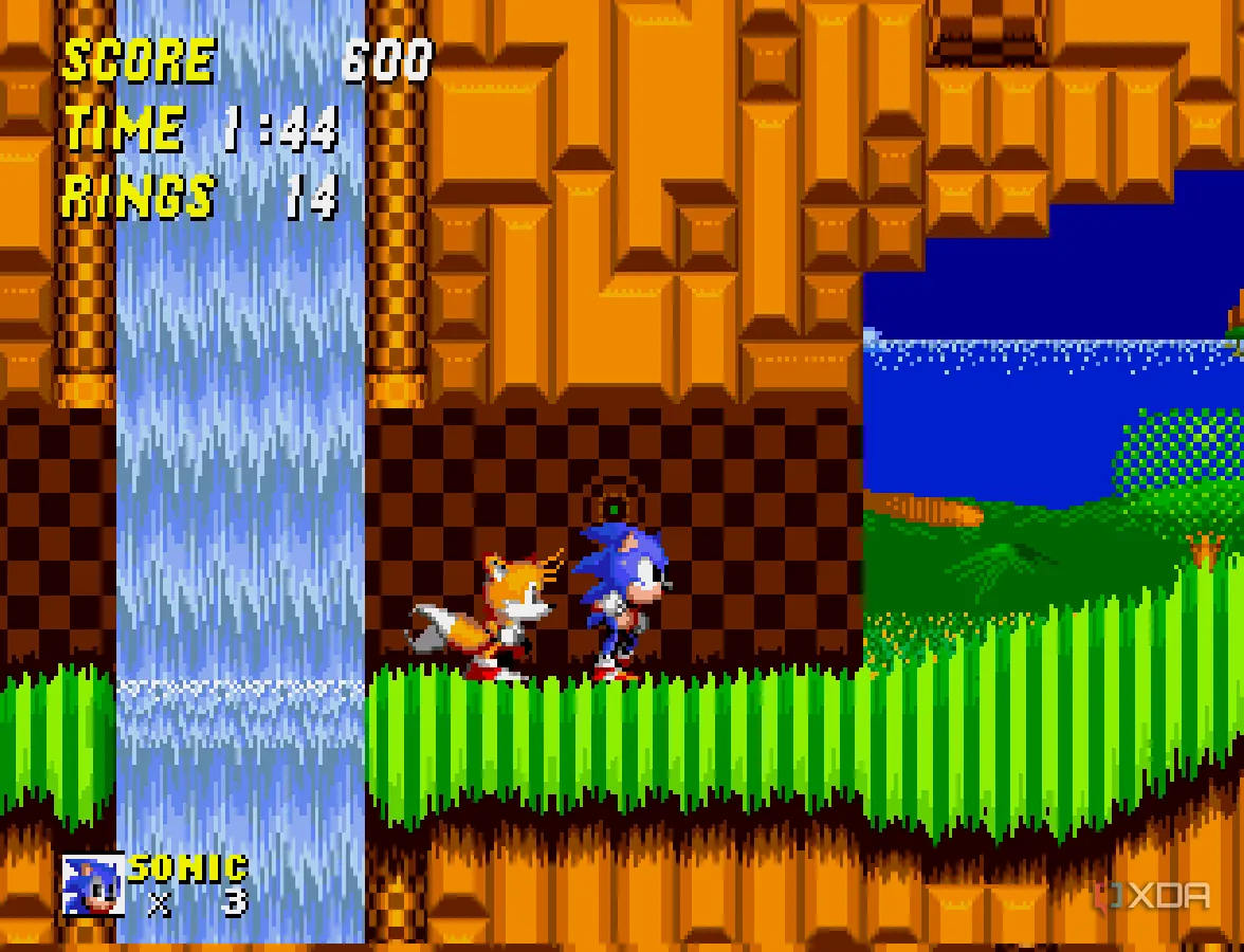 Game Sonic the Hedgehog trên trình giả lập Genesis Plus GX của Sega Genesis