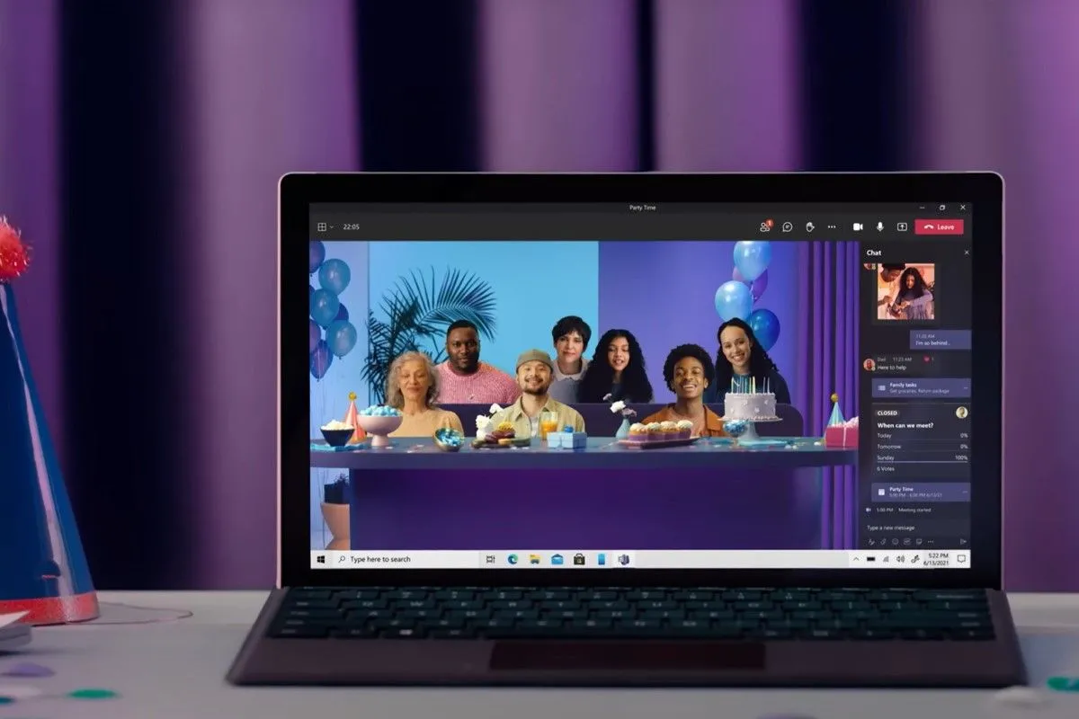 Giao diện chính của ứng dụng Microsoft Teams trên máy tính