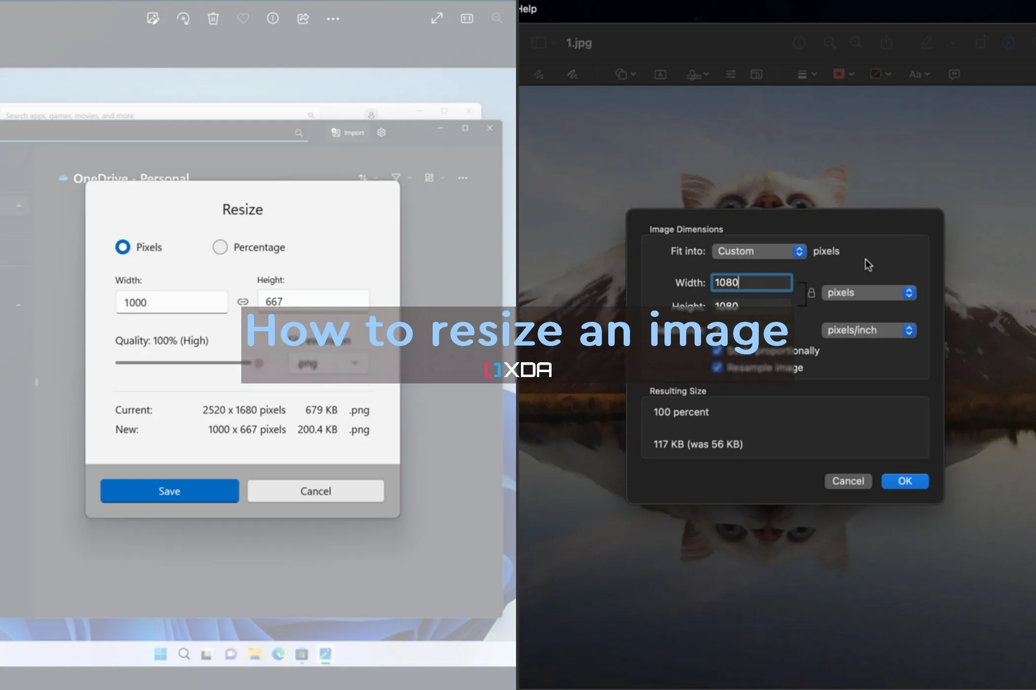 Giao diện công cụ Image Resizer của PowerToys giúp thay đổi kích thước nhiều ảnh cùng lúc trên Windows 11.
