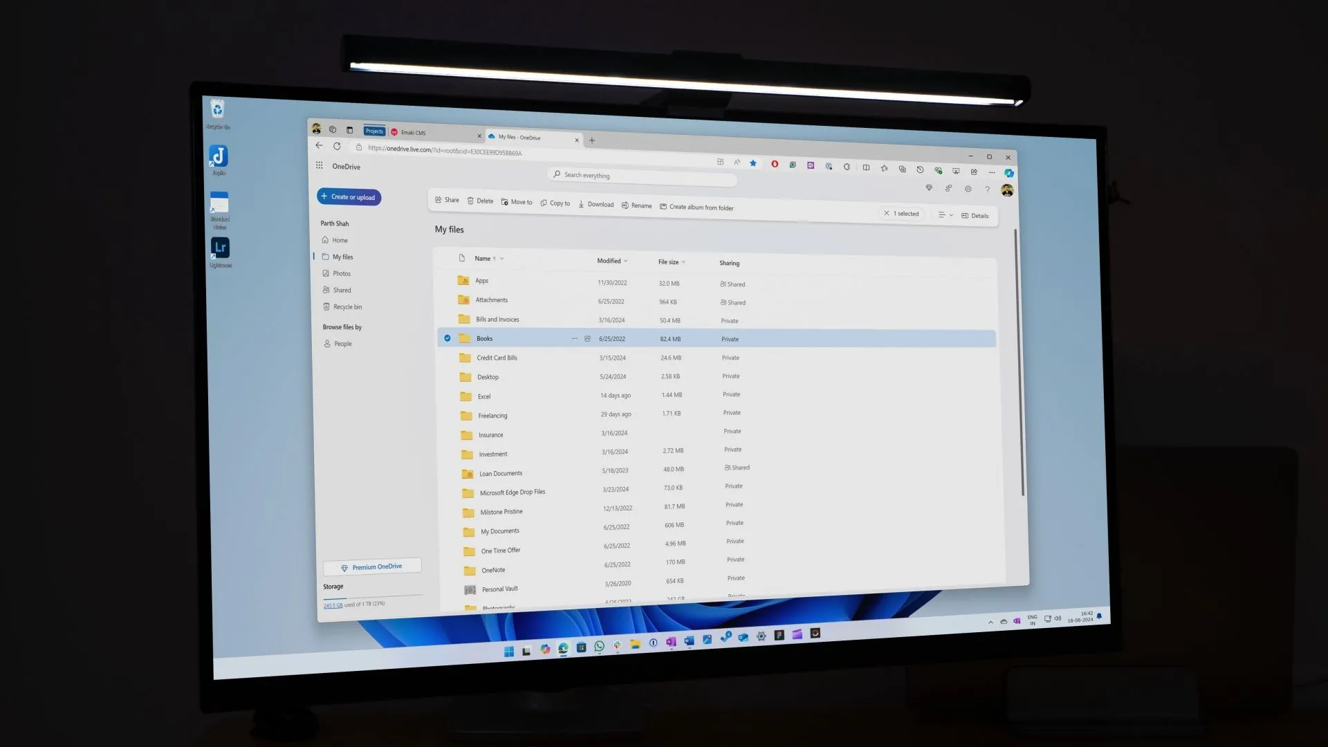 Giao diện dịch vụ lưu trữ đám mây Microsoft OneDrive trên máy tính Windows