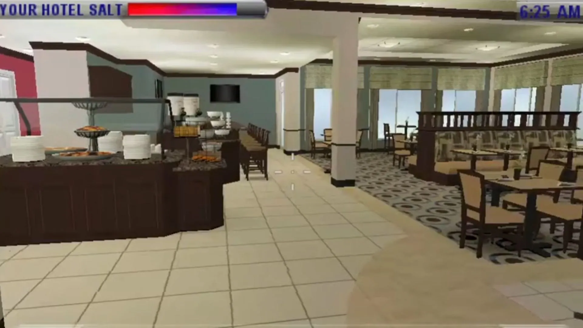 Giao diện gameplay của game mô phỏng The Hilton Family trên máy PlayStation Portable