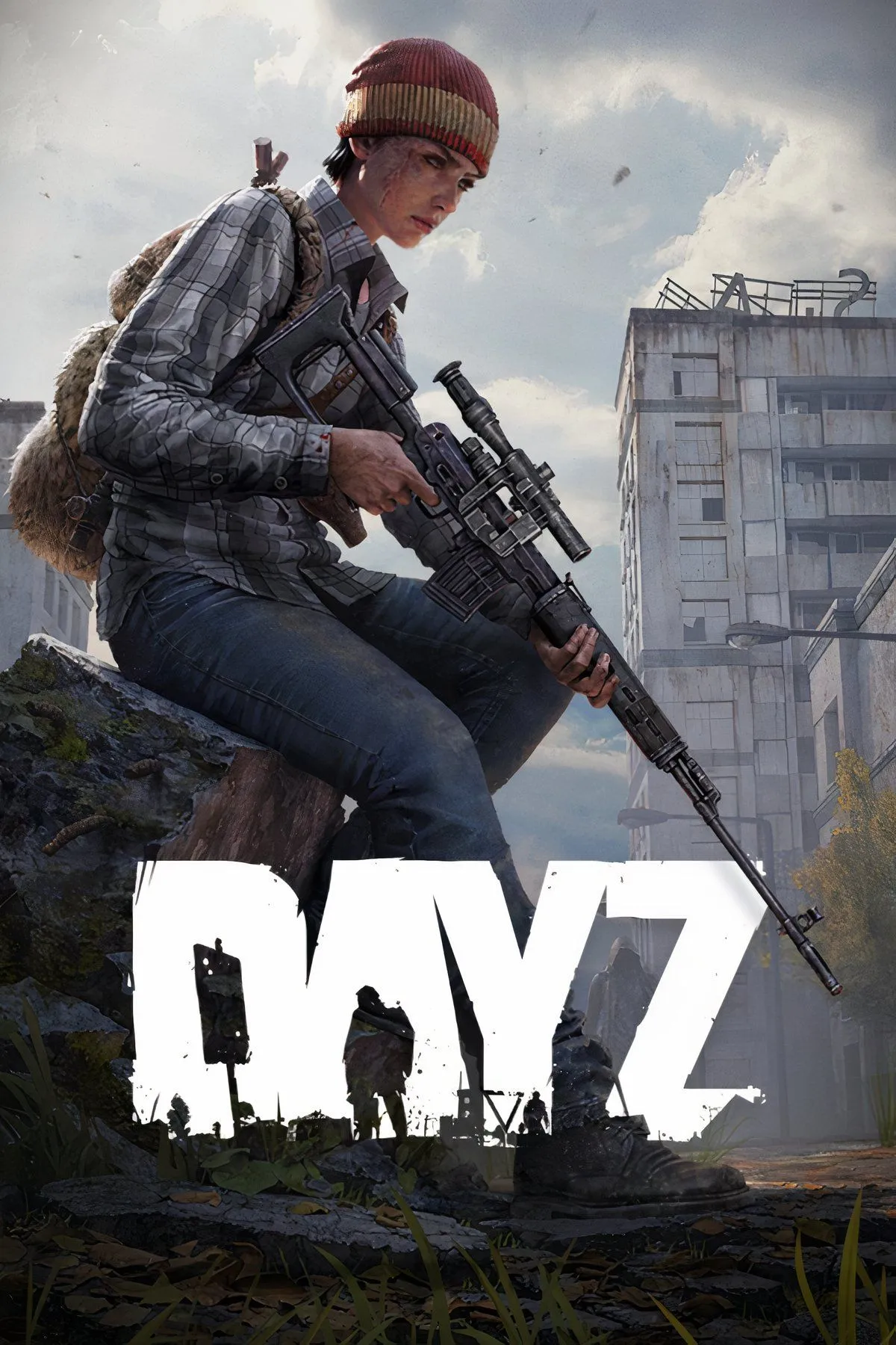 Giao diện gameplay DayZ với người chơi và zombie