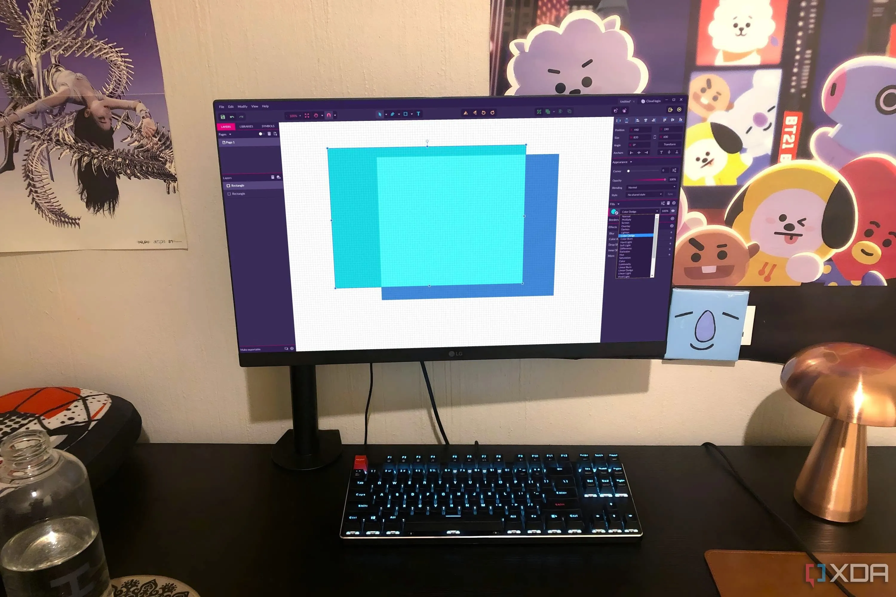Giao diện Gravit Designer trên máy tính để bàn, một công cụ thiết kế miễn phí cho người không chuyên