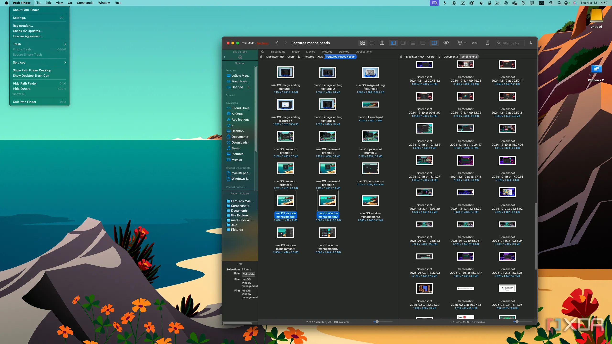 Giao diện macOS hiển thị thanh menu ứng dụng cố định ở góc trên bên trái, trong khi cửa sổ ứng dụng nằm lệch sang phải, gây khó khăn cho người dùng màn hình lớn.