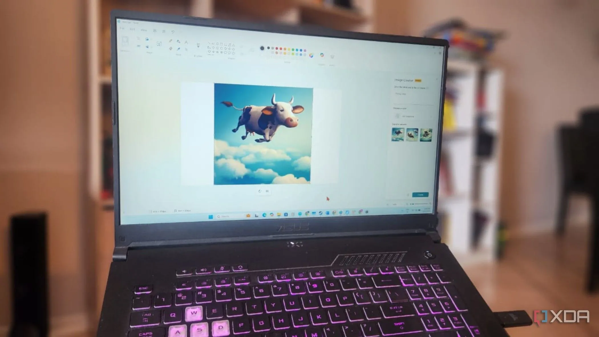 Giao diện Microsoft Paint trên Windows 11 với các tính năng chỉnh sửa hình ảnh mới như layer và xóa nền