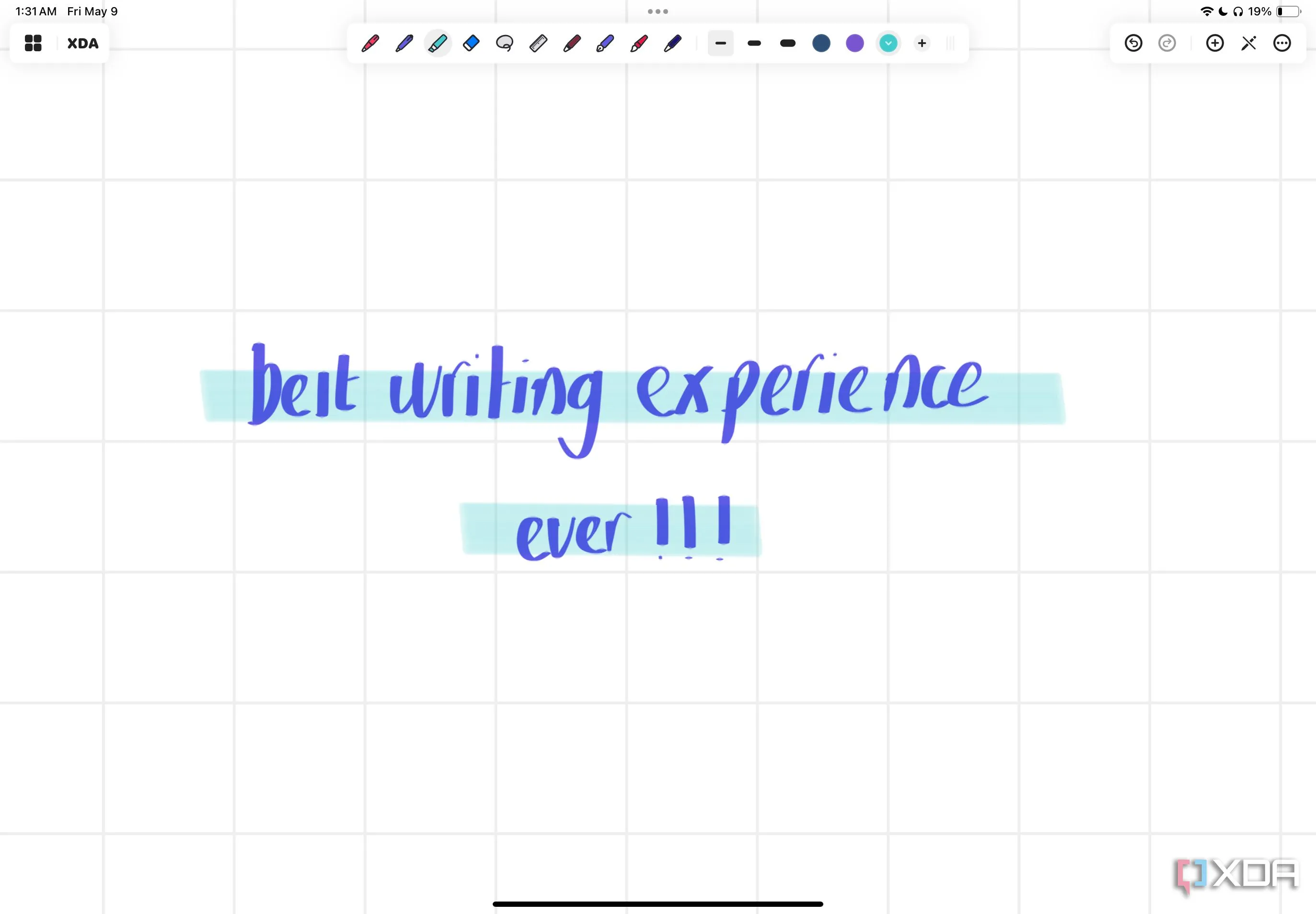 Giao diện Notedrafts ở chế độ Canvas với dòng chữ 'Best Writing Experience Ever' thể hiện trải nghiệm viết mượt mà