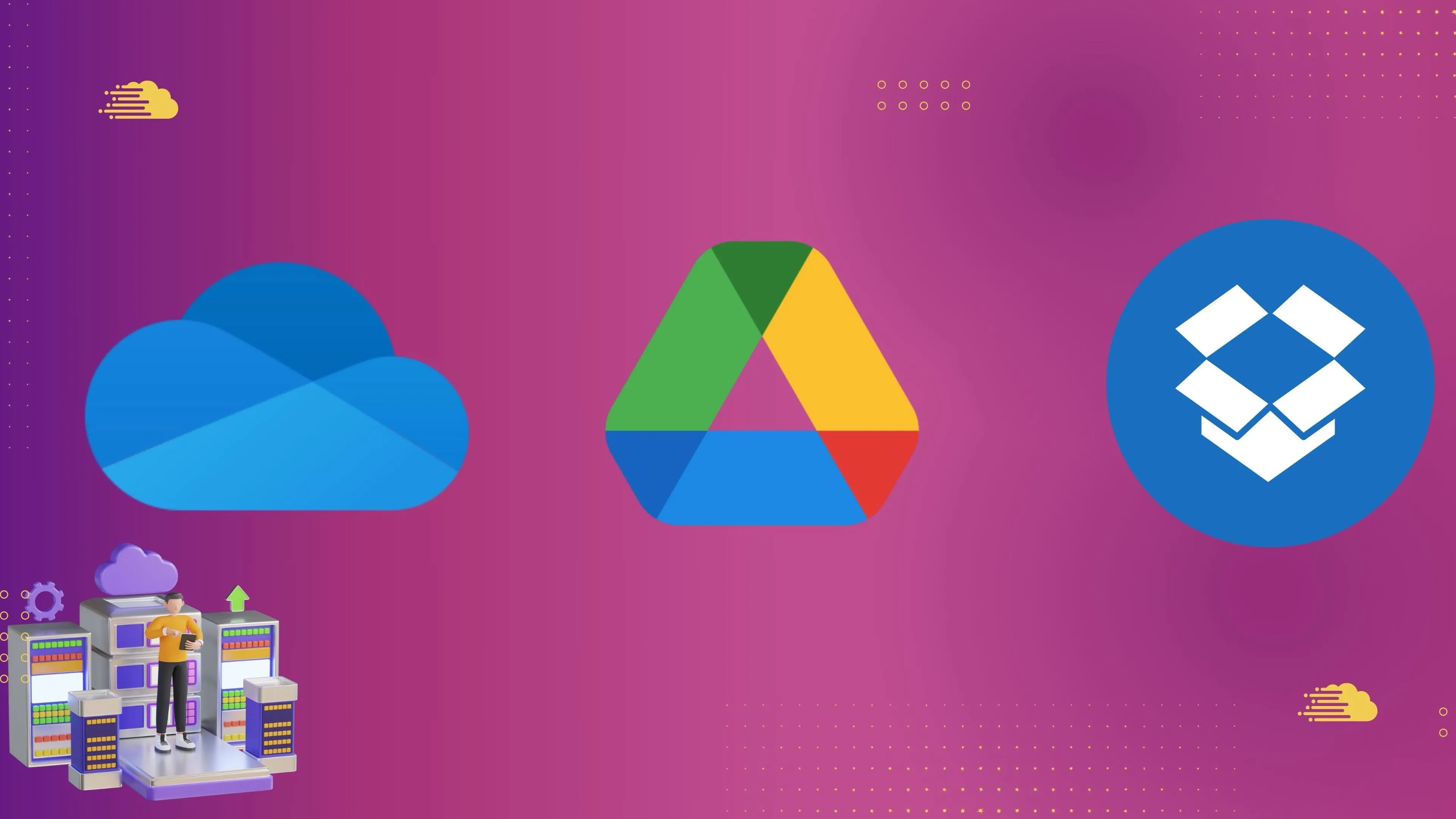 Giao diện OneDrive hiển thị tùy chọn nhập ảnh và tệp từ các dịch vụ đám mây khác