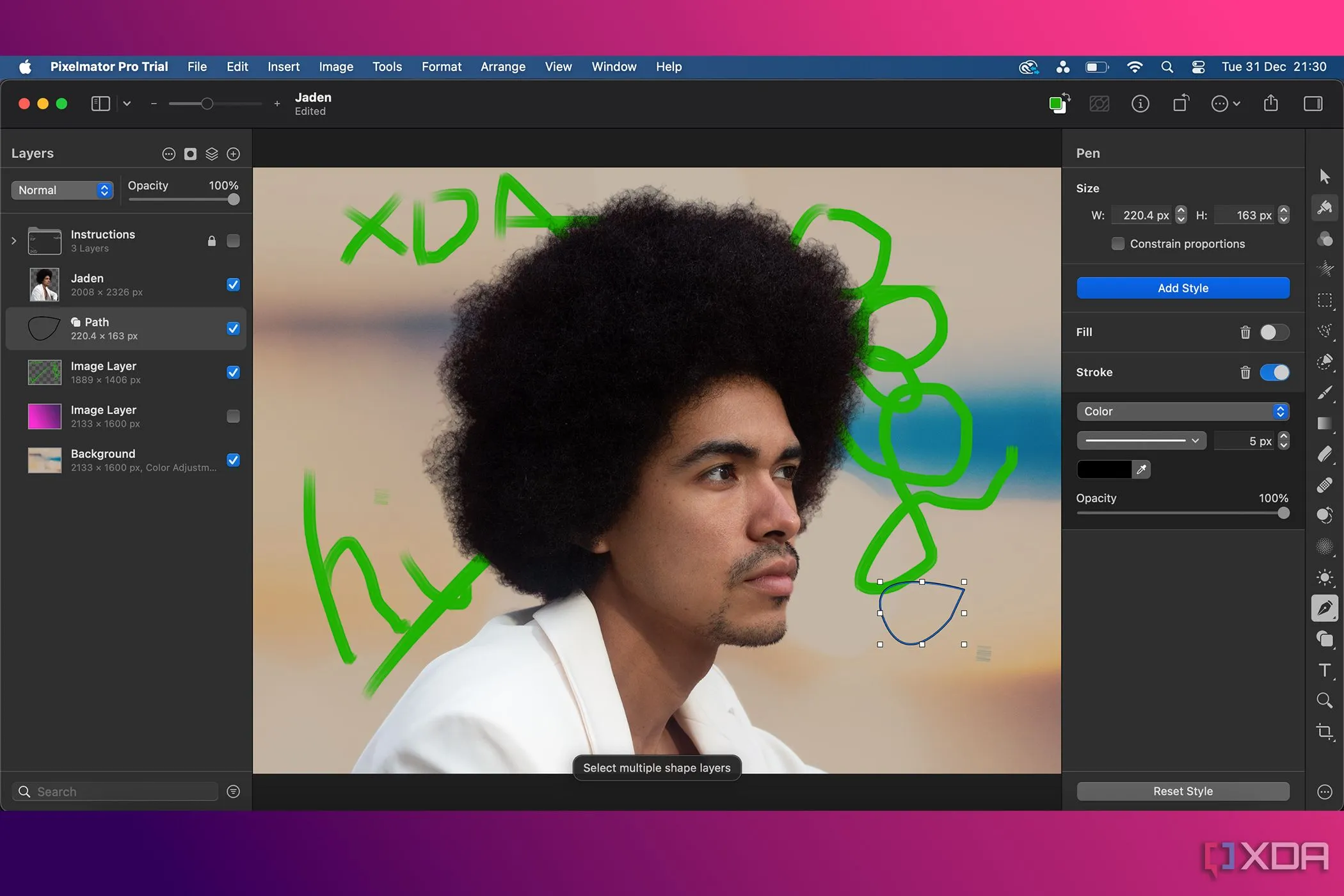 Giao diện Pixelmator Pro