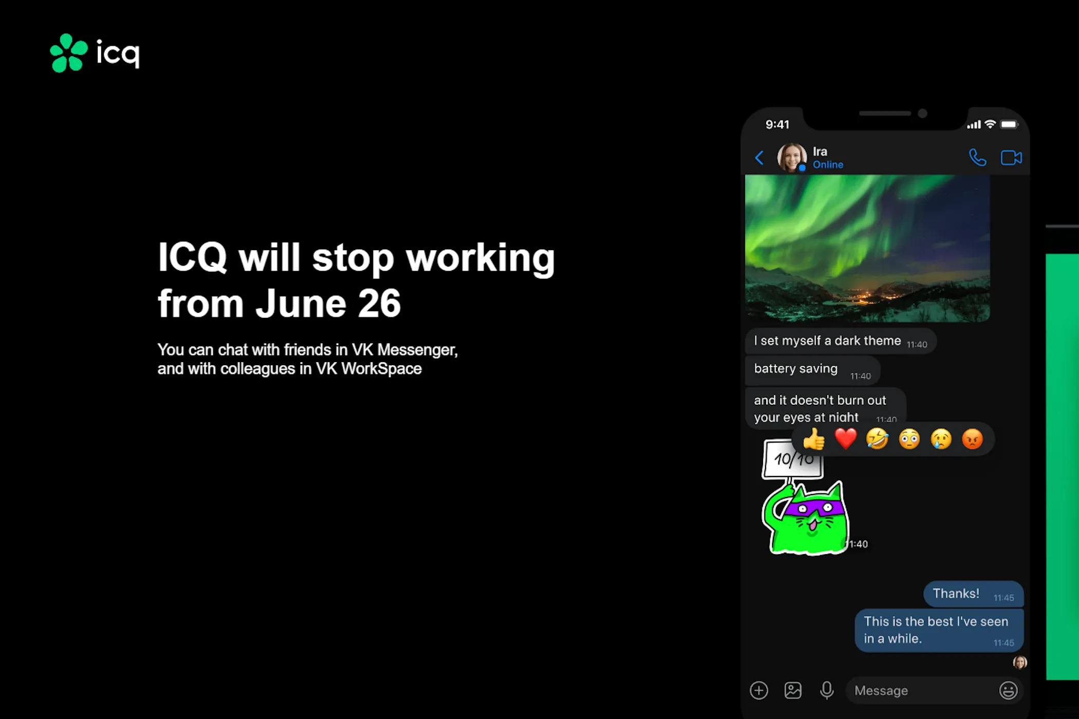 Giao diện trang web của ICQ, nền tảng nhắn tin tức thời tiên phong