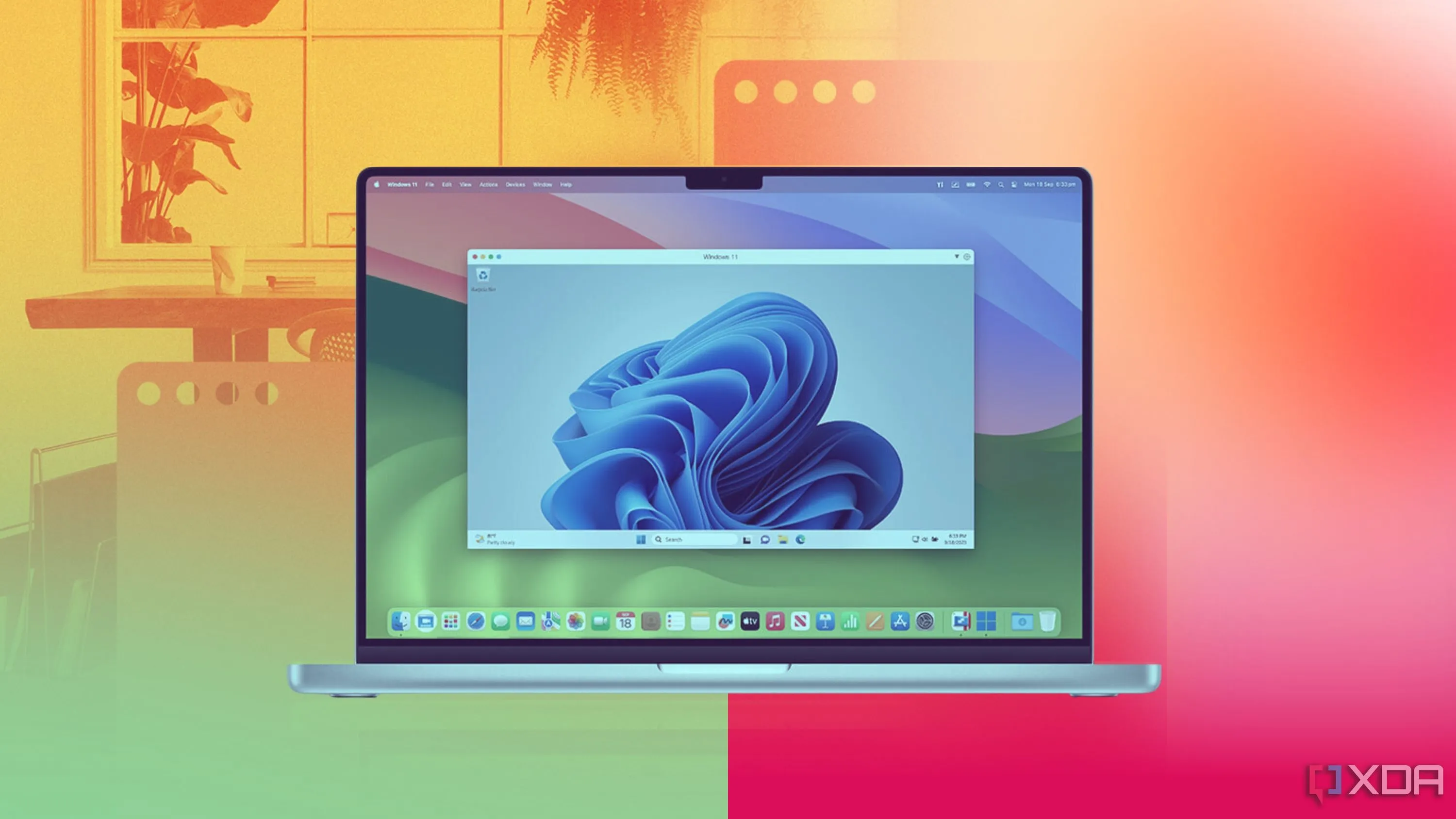 Giao diện ứng dụng Windows chạy độc lập trên màn hình macOS nhờ chế độ Coherence của Parallels Desktop