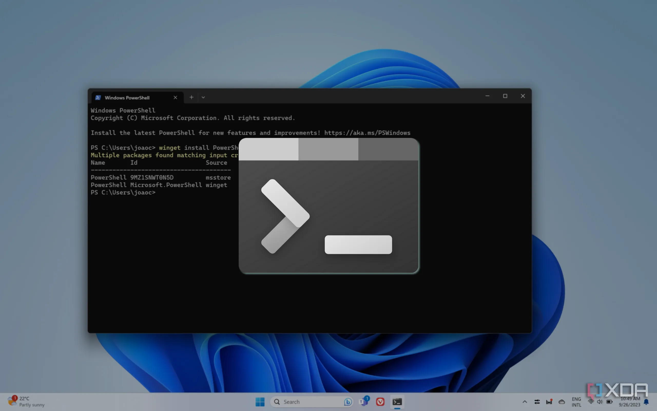 Giao diện Windows Terminal hiện đại với nhiều tab và chức năng