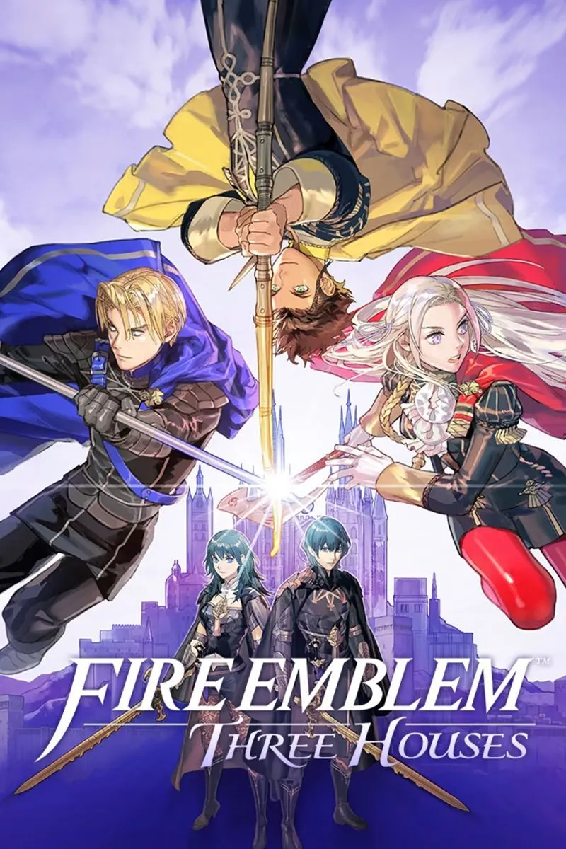 Hình ảnh bìa của game Fire Emblem: Three Houses, một game SRPG chiến thuật trên Nintendo Switch