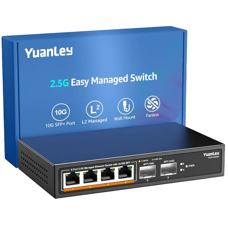 Hình ảnh bộ chuyển mạch mạng YuanLey 6 cổng 2.5G cho home lab