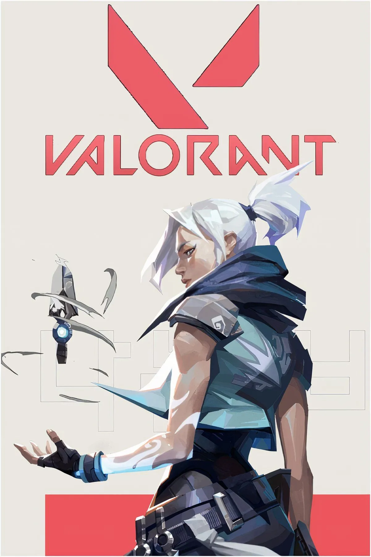 Hình ảnh cắt ghép hiển thị logo và nhân vật của Valorant, một tựa game bắn súng chiến thuật trực tuyến.