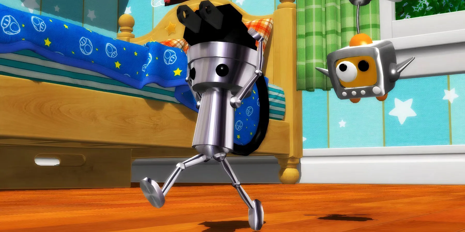 Hình ảnh Chibi-Robo trong phiên bản gốc trên GameCube, thể hiện nhân vật robot nhỏ dễ thương