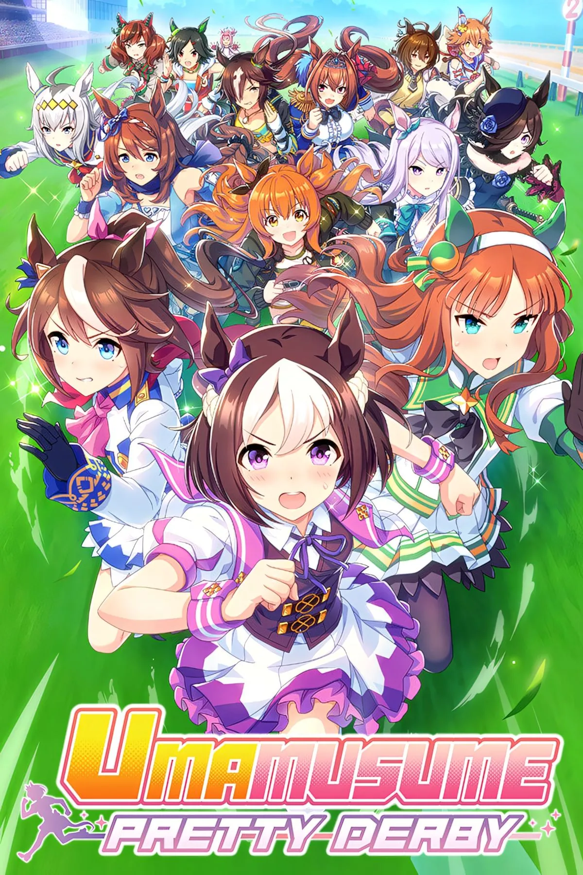 Hình ảnh chính game Umamusume Pretty Derby với các cô gái ngựa anime