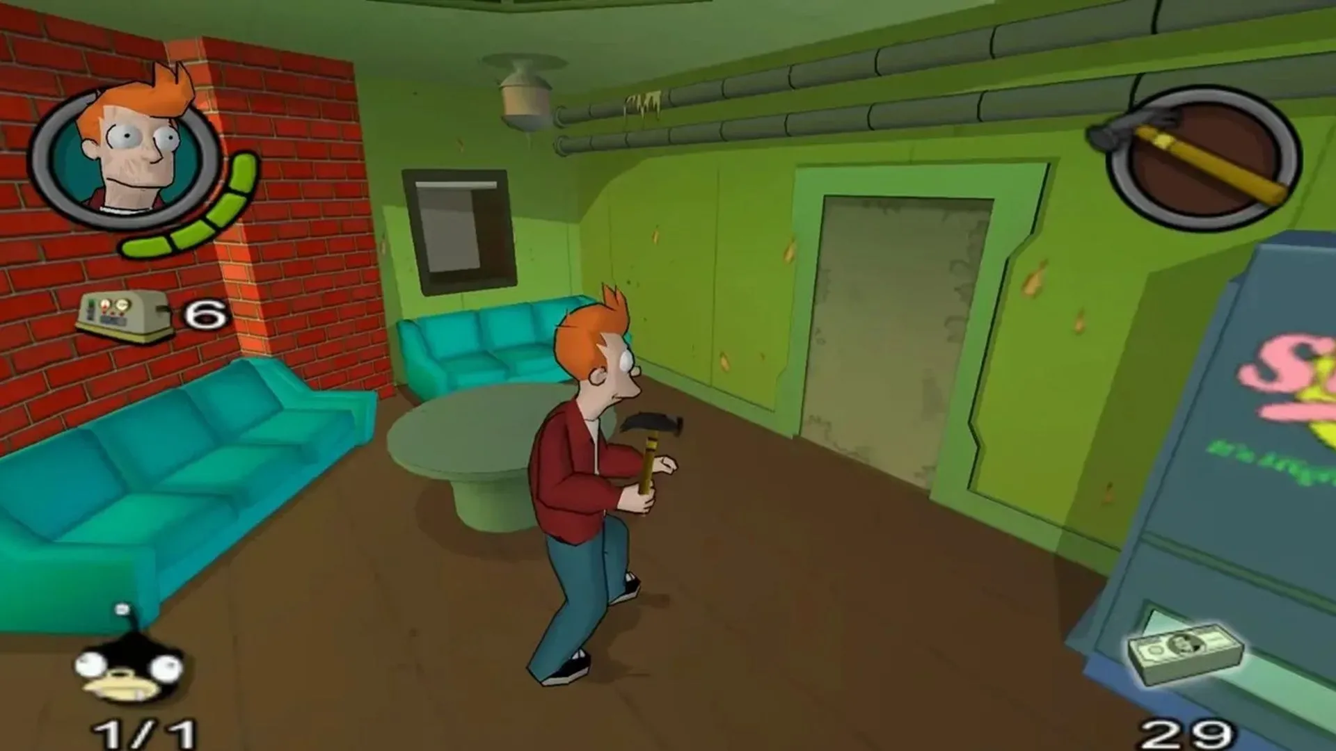 Hình ảnh gameplay của game Futurama, một trong những game Xbox hiếm nhất