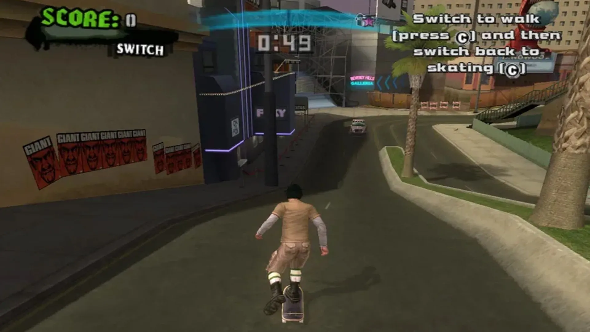 Hình ảnh gameplay thế giới mở trong Tony Hawk's American Wasteland, cho thấy sự thay đổi so với bản gốc