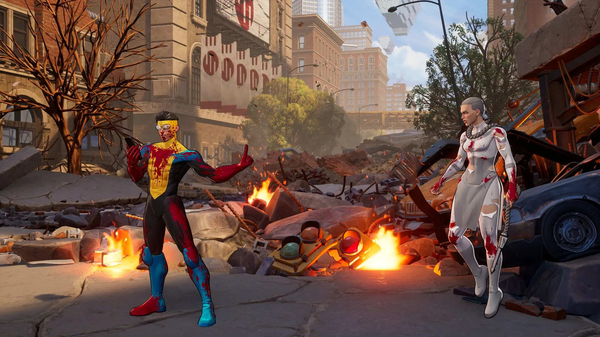 Hình ảnh gameplay từ Invincible VS, game đối kháng 3v3 đầy bạo lực sắp ra mắt