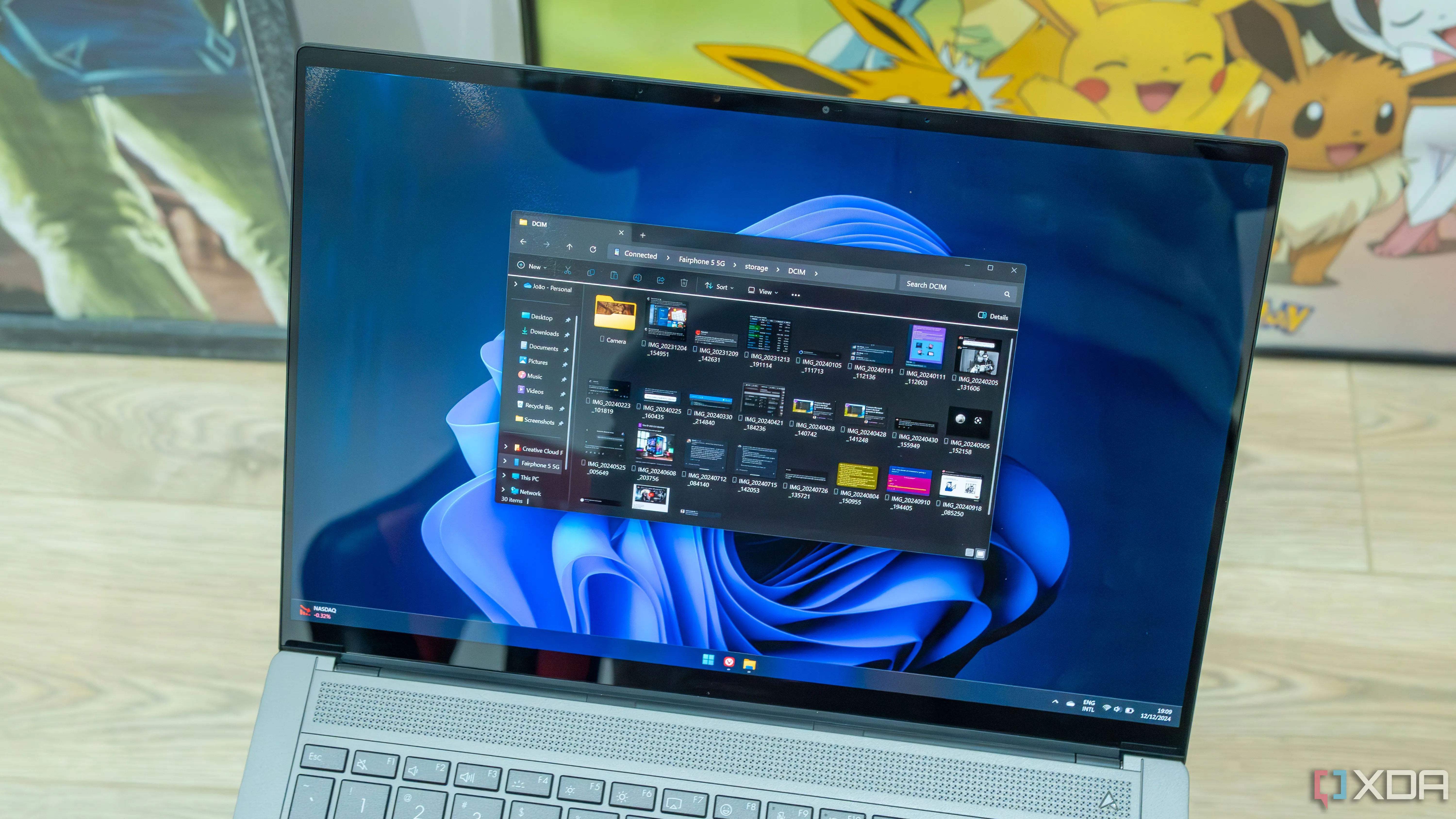 Hình ảnh giao diện File Explorer trên Windows 11 hiển thị tệp từ điện thoại Android