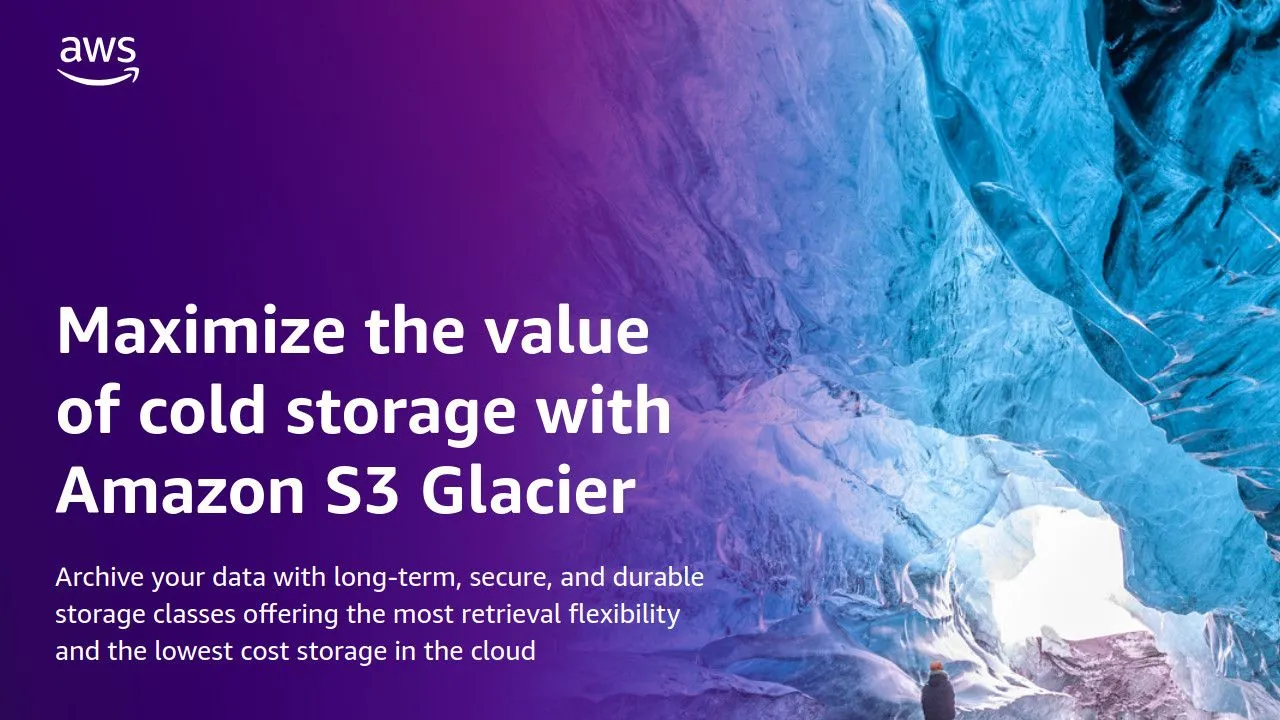 Hình ảnh giới thiệu dịch vụ lưu trữ lạnh Amazon S3 Glacier trong một cuốn ebook