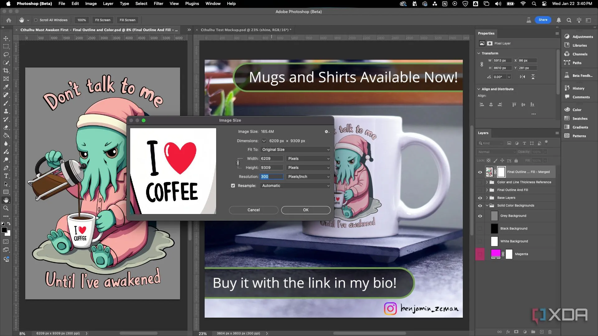 Hình ảnh minh họa một file Photoshop có độ phân giải cao, sắc nét