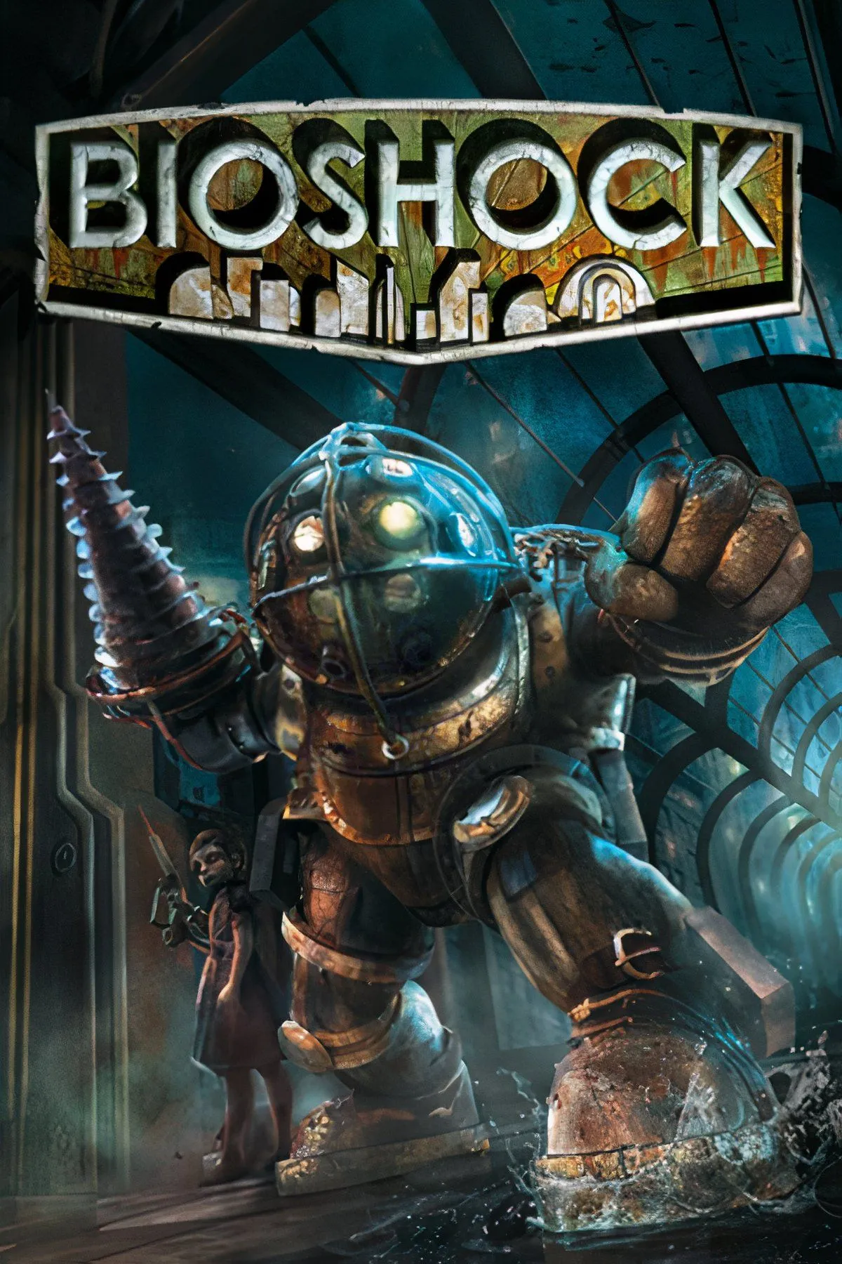 Hình ảnh nhân vật chính của Bioshock trong khoảnh khắc khám phá sự thật gây sốc về bản thân tại Rapture
