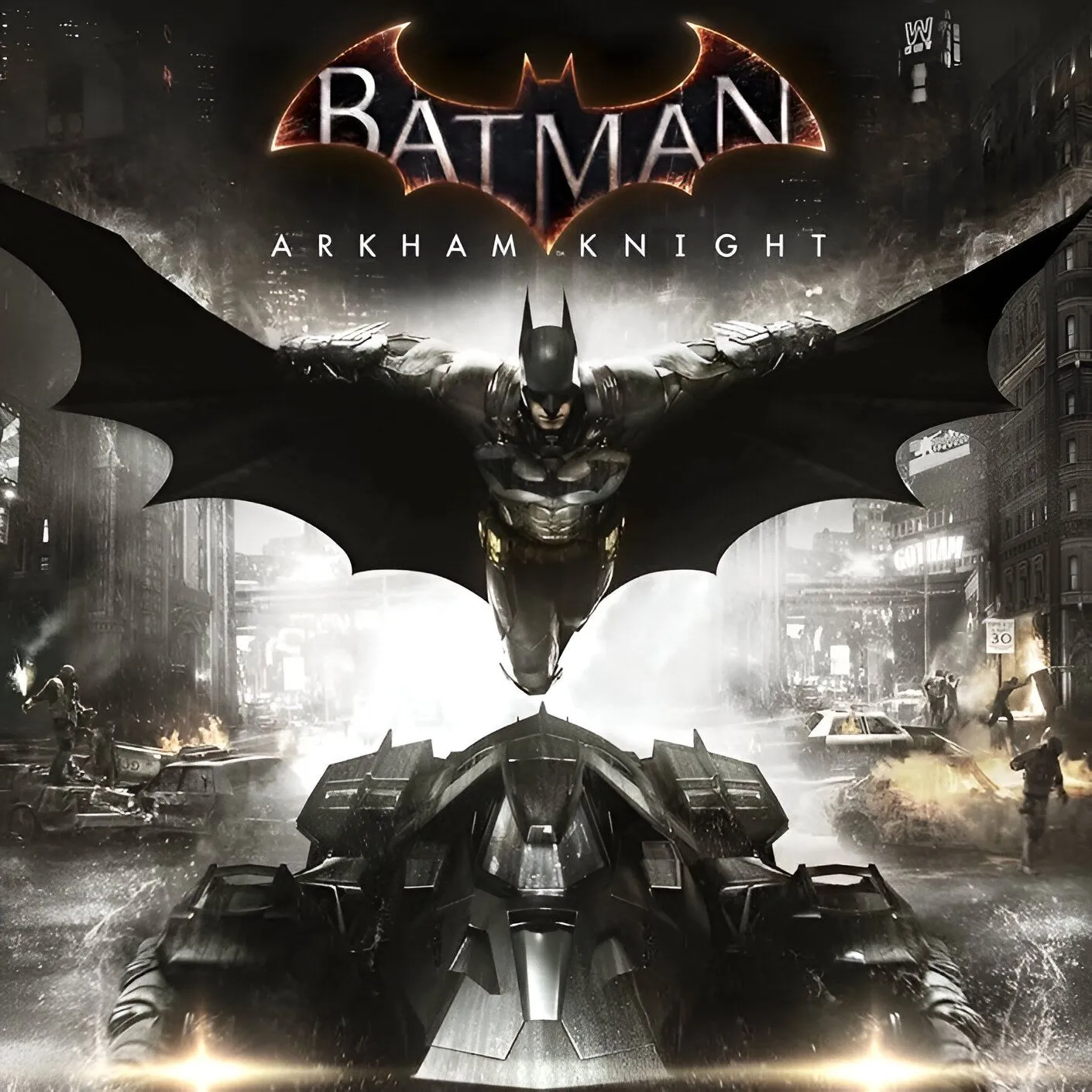 Hình ảnh quảng bá tuyển tập game Batman: Arkham Collection với hiệp sĩ bóng đêm Batman trong bộ giáp đặc trưng.