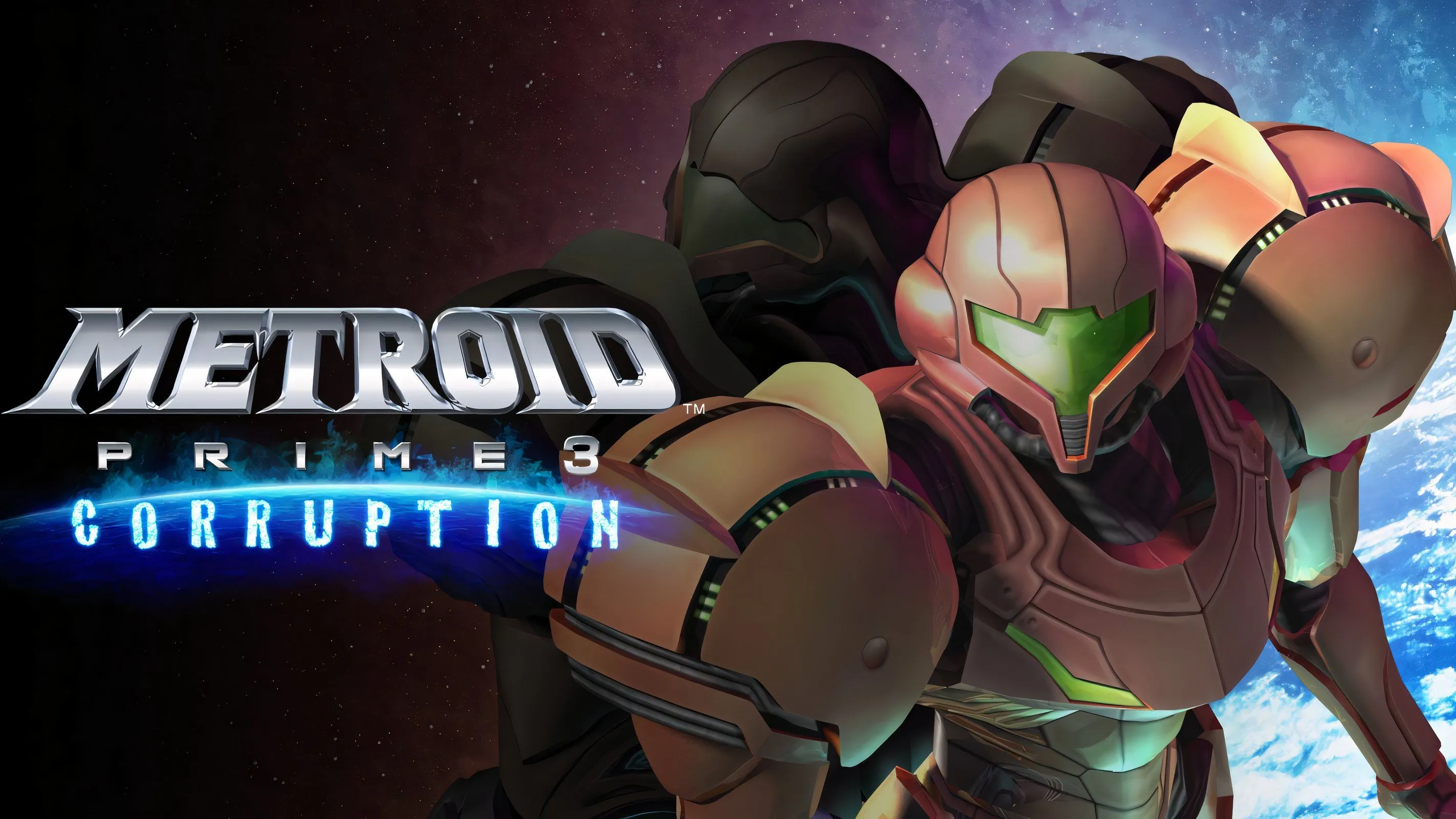 Hình ảnh Samus Aran trong Metroid Prime 3: Corruption sử dụng vũ khí, thể hiện đồ họa tiên tiến của game Wii
