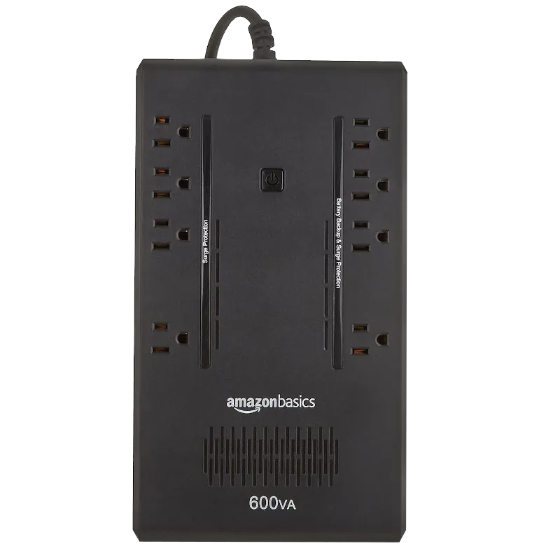 Hình ảnh sản phẩm Bộ lưu điện Amazon Basics UPS 600VA, cung cấp nguồn điện dự phòng và bảo vệ thiết bị khỏi sự cố điện.
