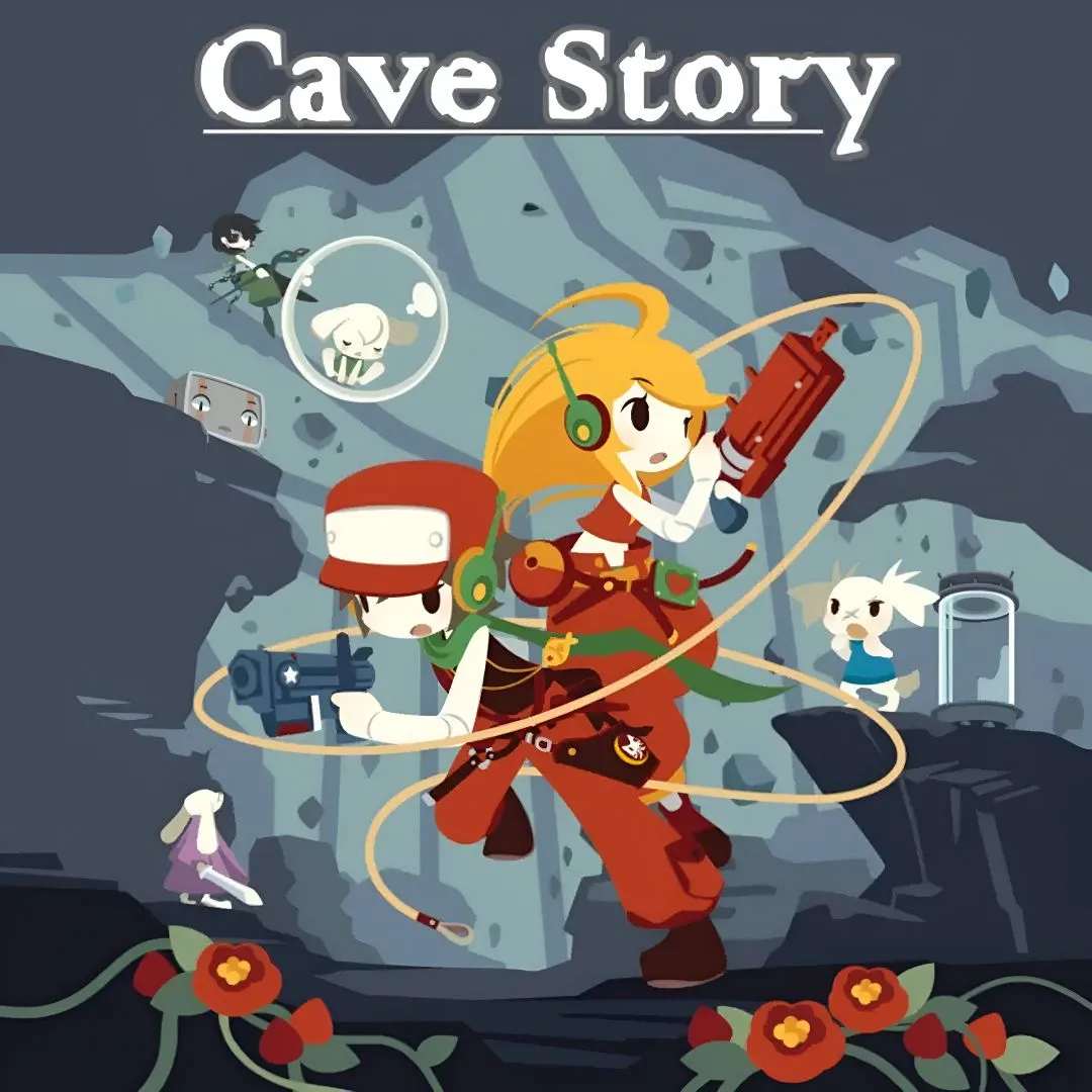 Hình ảnh sản phẩm game Cave Story, với nhân vật chính và phong cách pixel art cổ điển, gợi nhớ về những tựa game platformer kinh điển.
