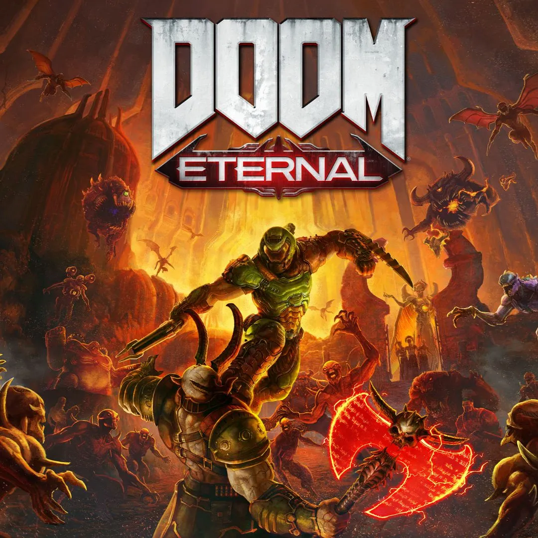 Hình ảnh sản phẩm game Doom Eternal, được biết đến với khả năng tối ưu hóa phần cứng vượt trội