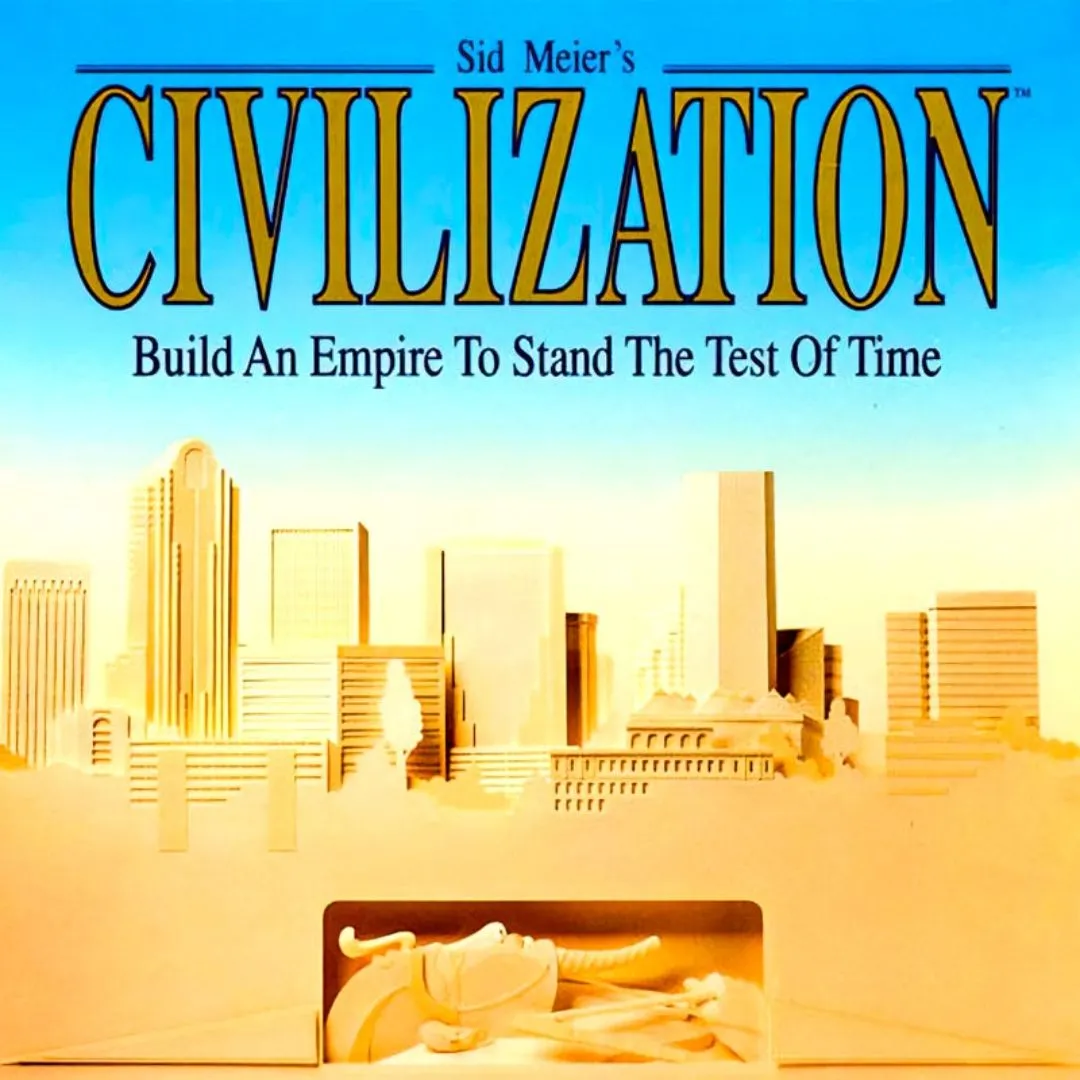 Hình ảnh sản phẩm game Sid Meier's Civilization ra mắt năm 1991, một tựa game chiến thuật xây dựng đế chế kinh điển trên DOS.