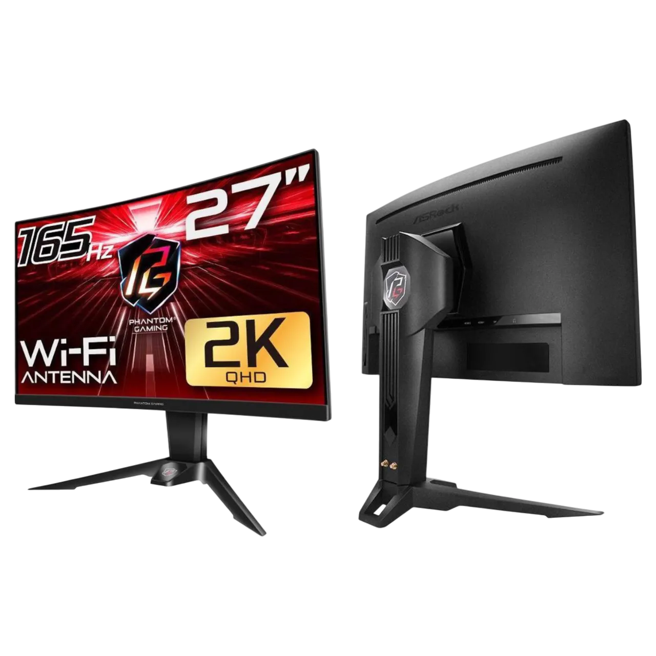 Hình ảnh tổng quan màn hình gaming cong ASRock Phantom PG27Q15R2A