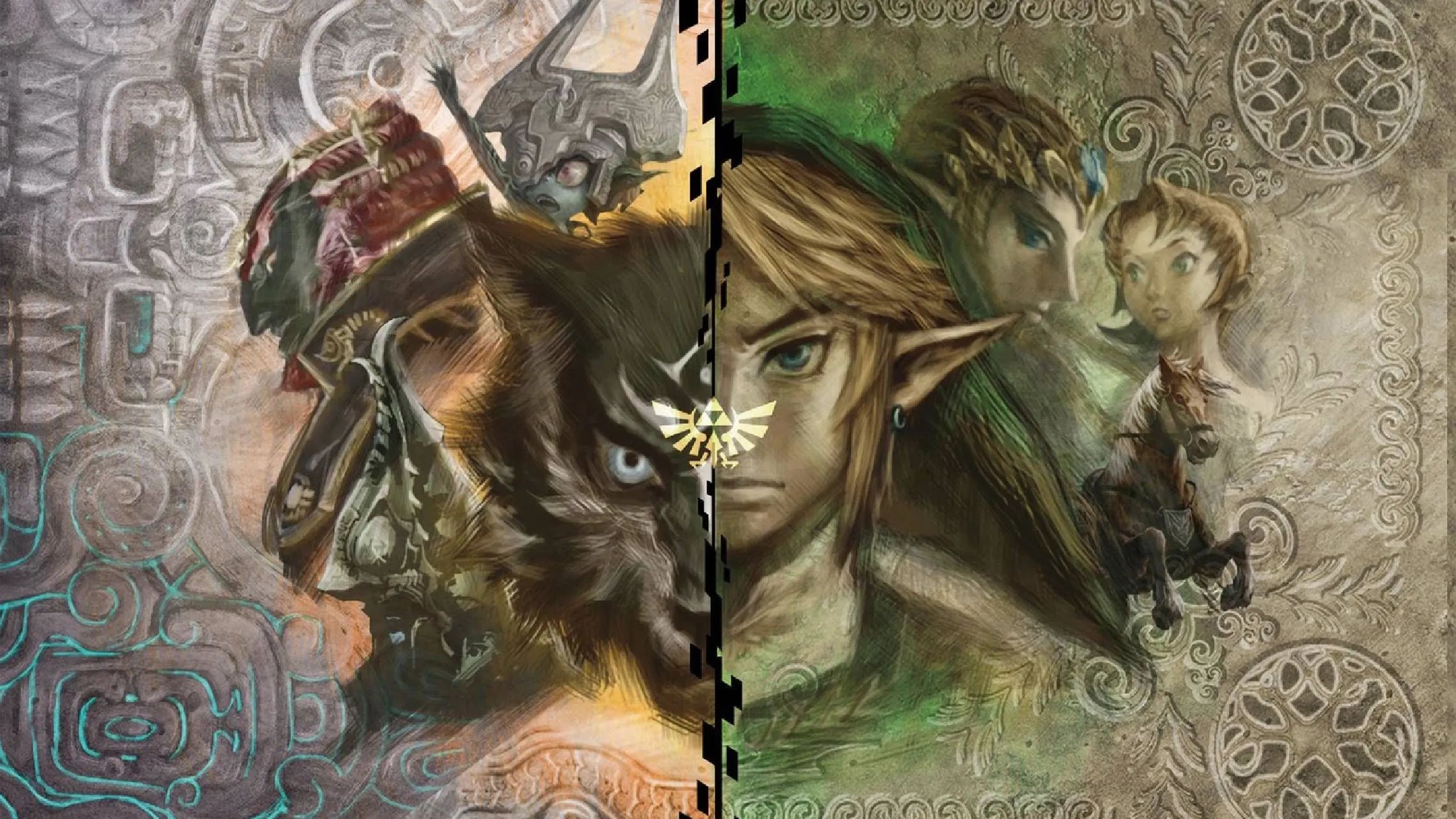 Hình minh họa chính thức của Link và dàn nhân vật từ The Legend of Zelda: Twilight Princess