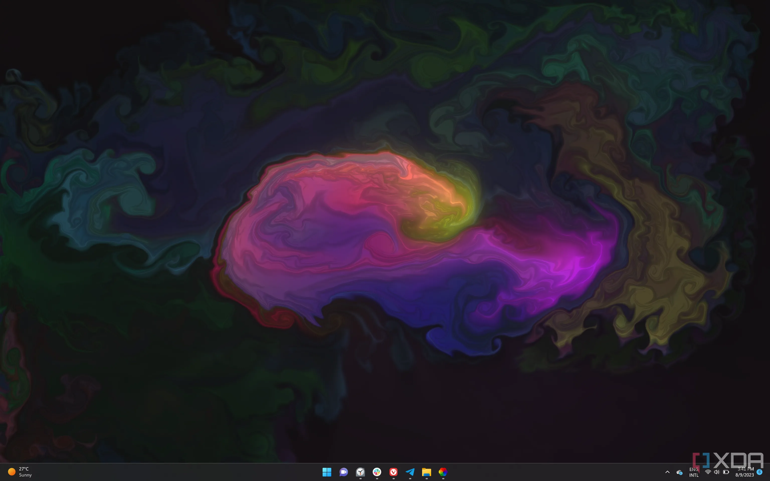Hình nền động hiệu ứng mực nước trên màn hình Windows 11 với Lively Wallpaper