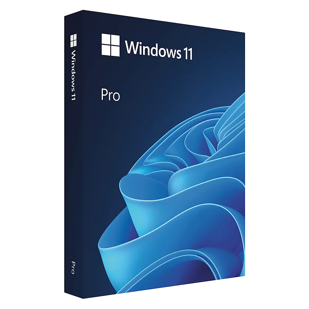 Hộp bán lẻ Windows 11 Pro, biểu tượng cho việc mua bản quyền