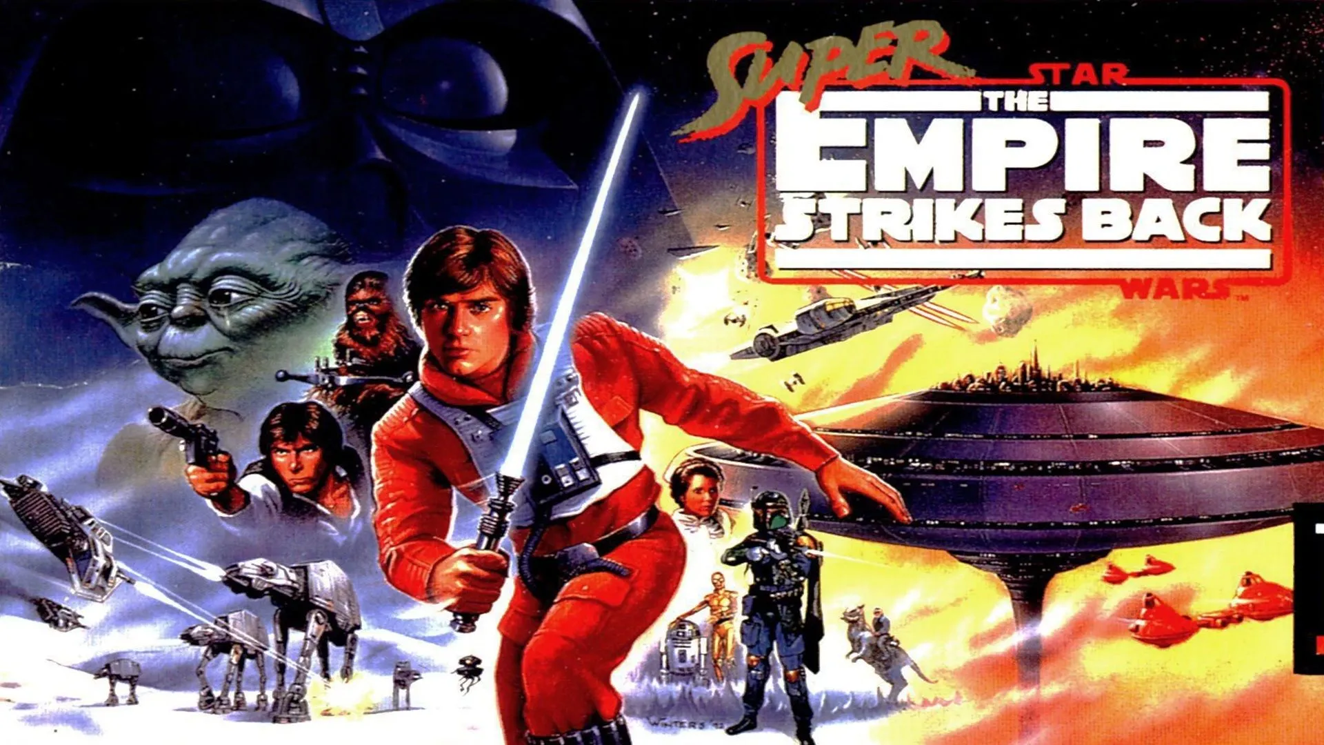 Hộp bìa game Super Star Wars The Empire Strikes Back