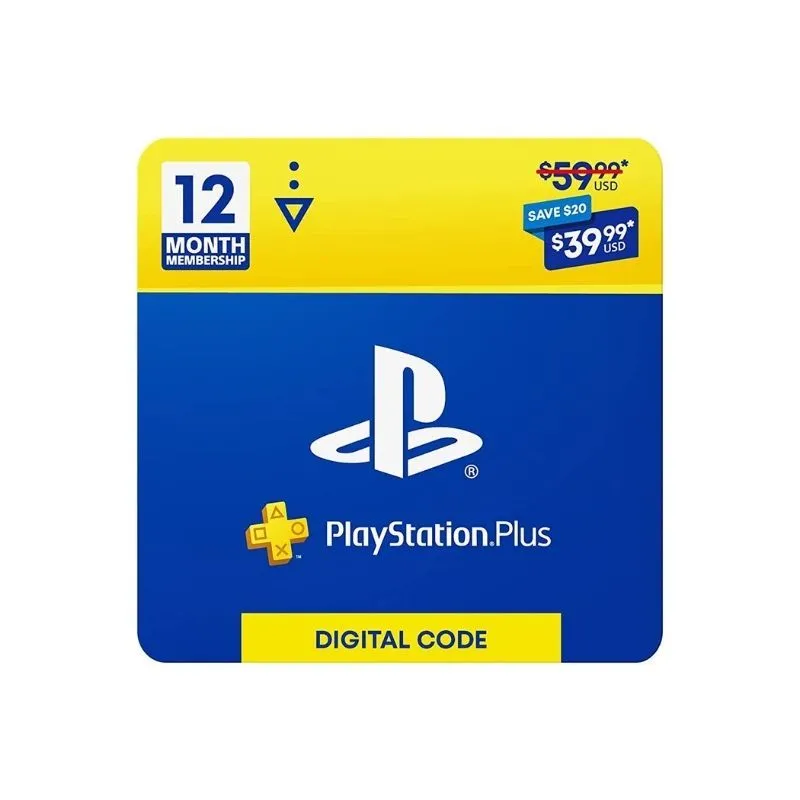 Hộp đăng ký PlayStation Plus với các lợi ích như game miễn phí hàng tháng và truy cập chơi online