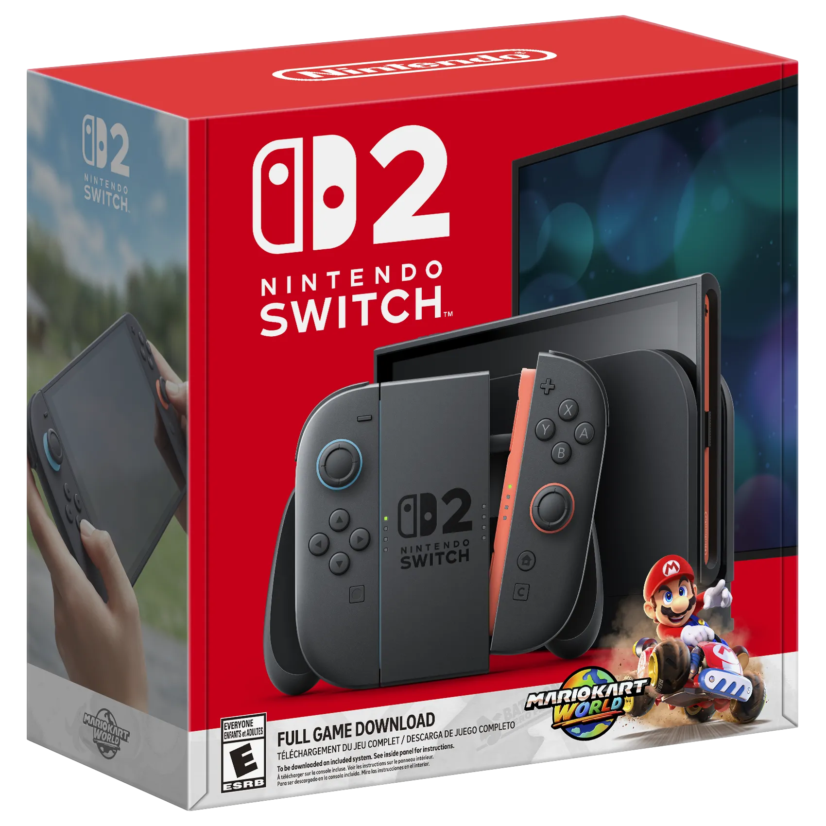 Hộp sản phẩm Nintendo Switch 2 Mario Kart World bundle