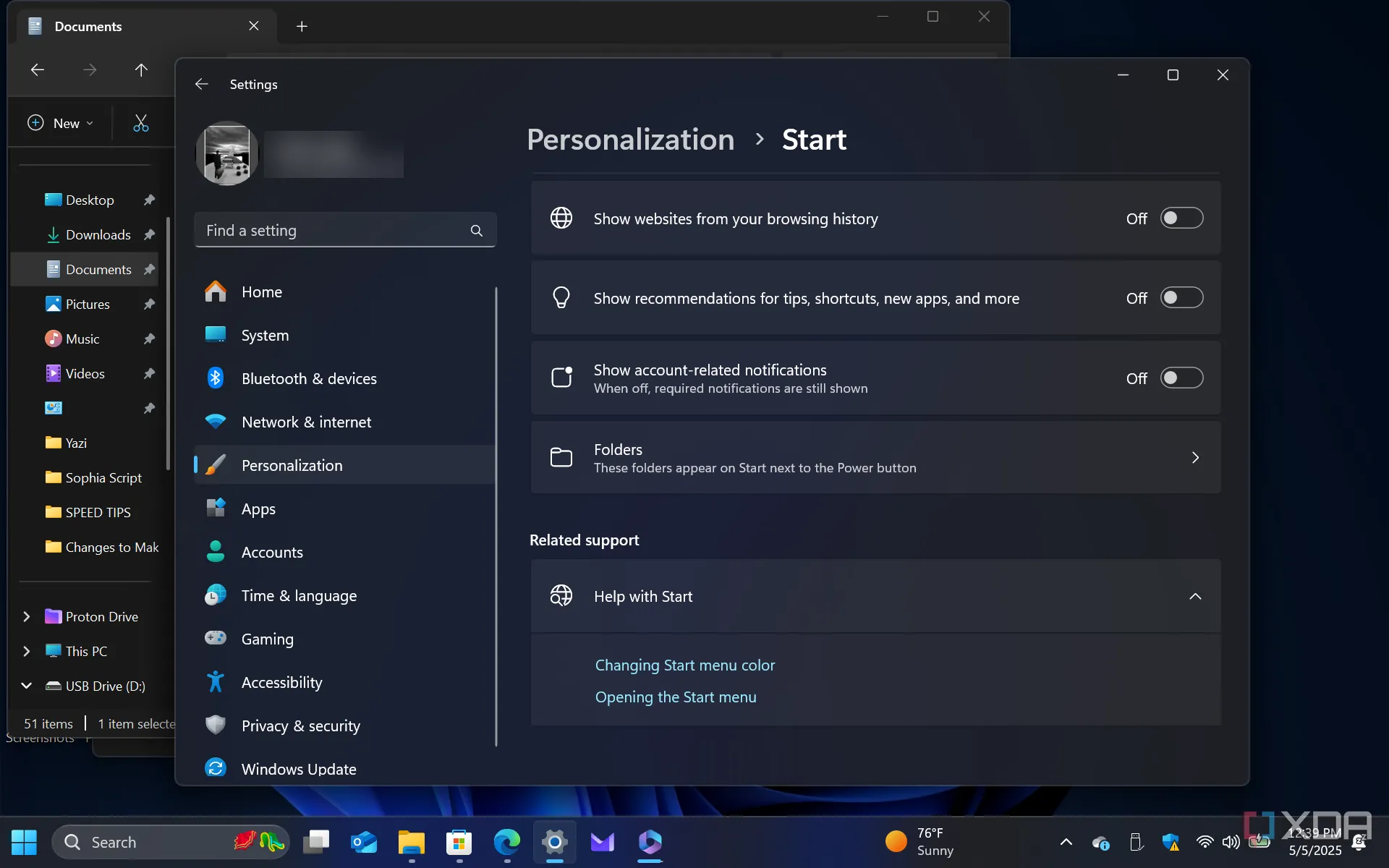 Hướng dẫn tắt quảng cáo và gợi ý trên Windows 11, hiển thị các tùy chọn trong cài đặt hệ thống