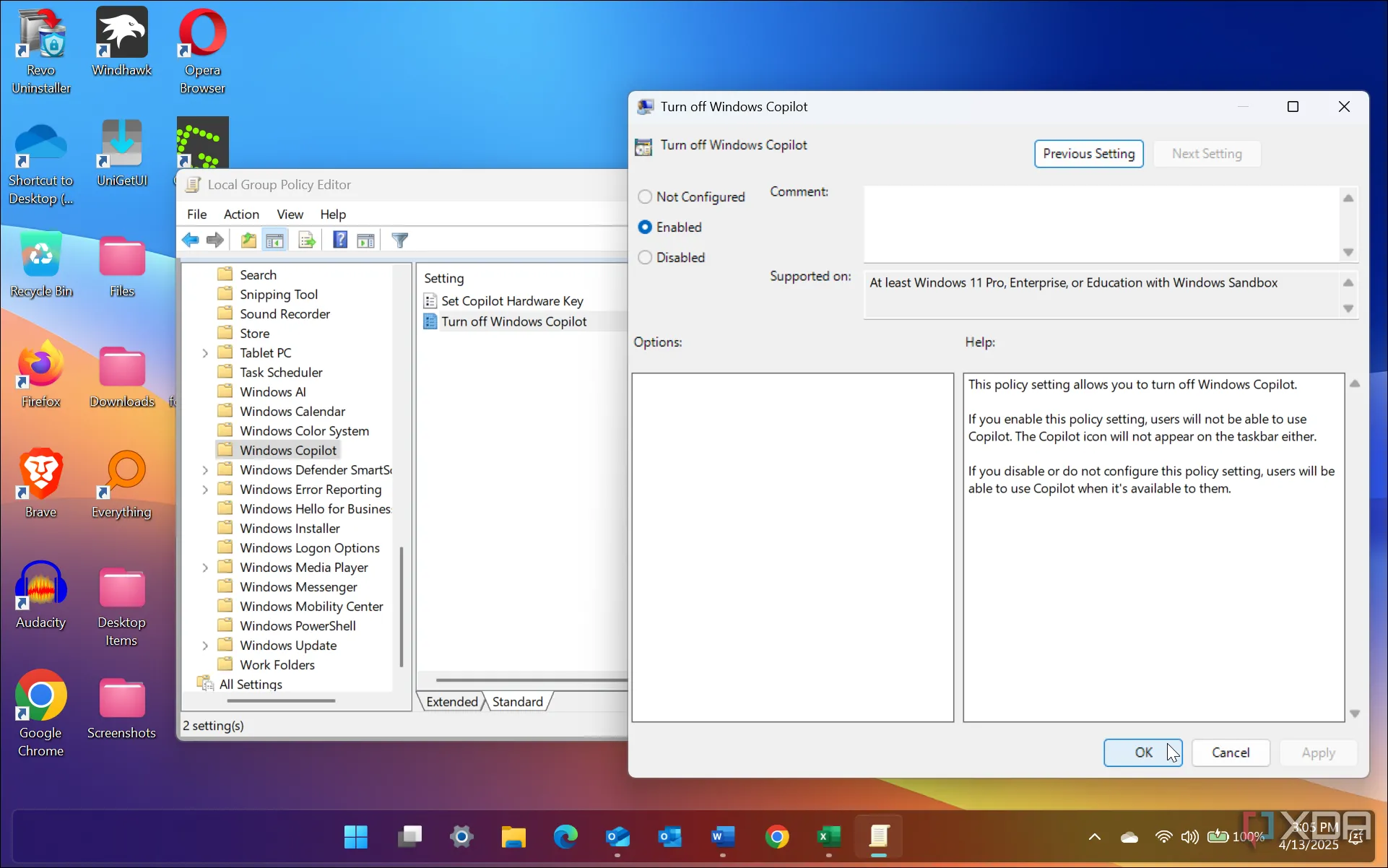 Hướng dẫn vô hiệu hóa Copilot trên Windows 11 bằng Group Policy Editor