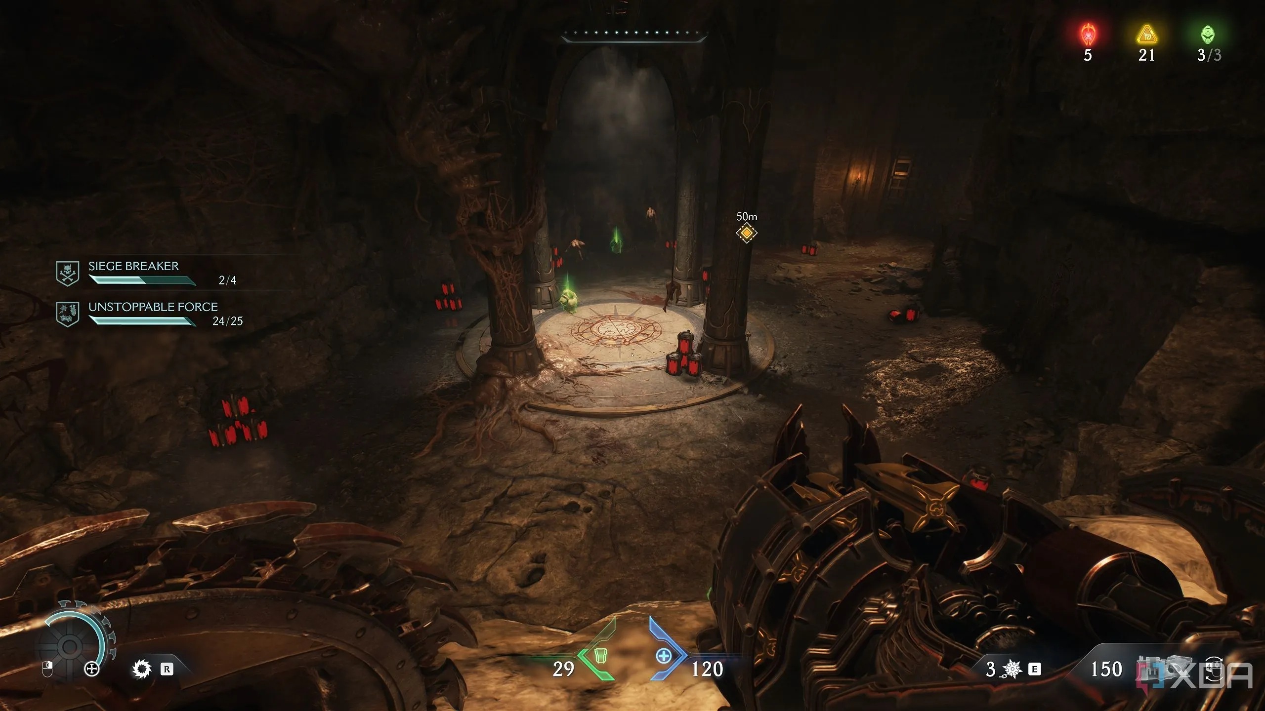 Khu vực bí mật 4 trong Chapter 6 của Doom: The Dark Ages trước khi dịch chuyển