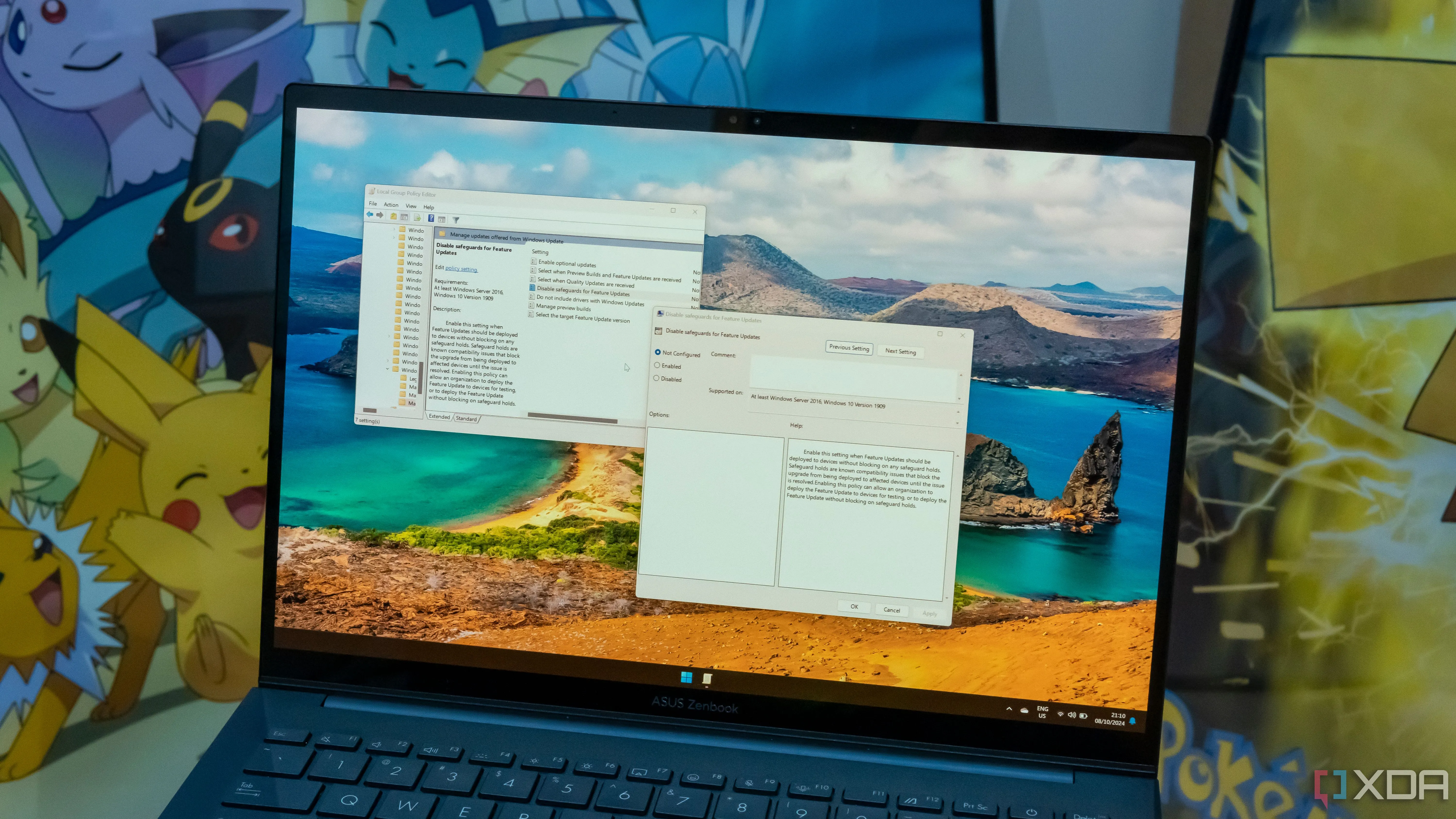Laptop Windows 11 hiển thị giao diện Trình chỉnh sửa Chính sách Nhóm (Group Policy Editor)