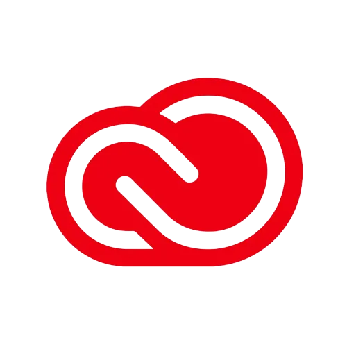 Logo Adobe Creative Cloud màu đỏ nổi bật