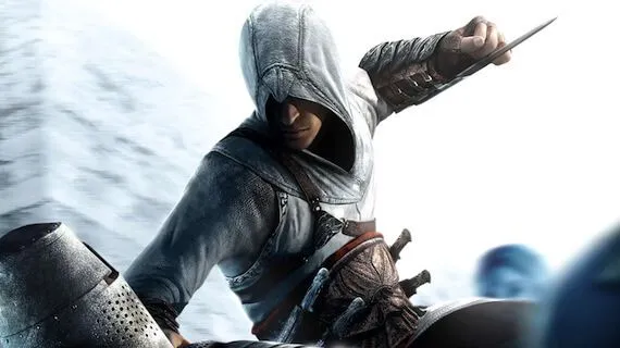 Logo Assassin's Creed, biểu tượng của dòng game hành động lén lút nổi tiếng của Ubisoft