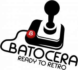 Logo Batocera với biểu tượng điều khiển game, đại diện cho hệ điều hành giả lập game đa nền tảng