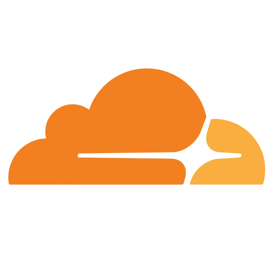 Logo của Cloudflare, nhà cung cấp giải pháp bảo mật và tăng tốc website